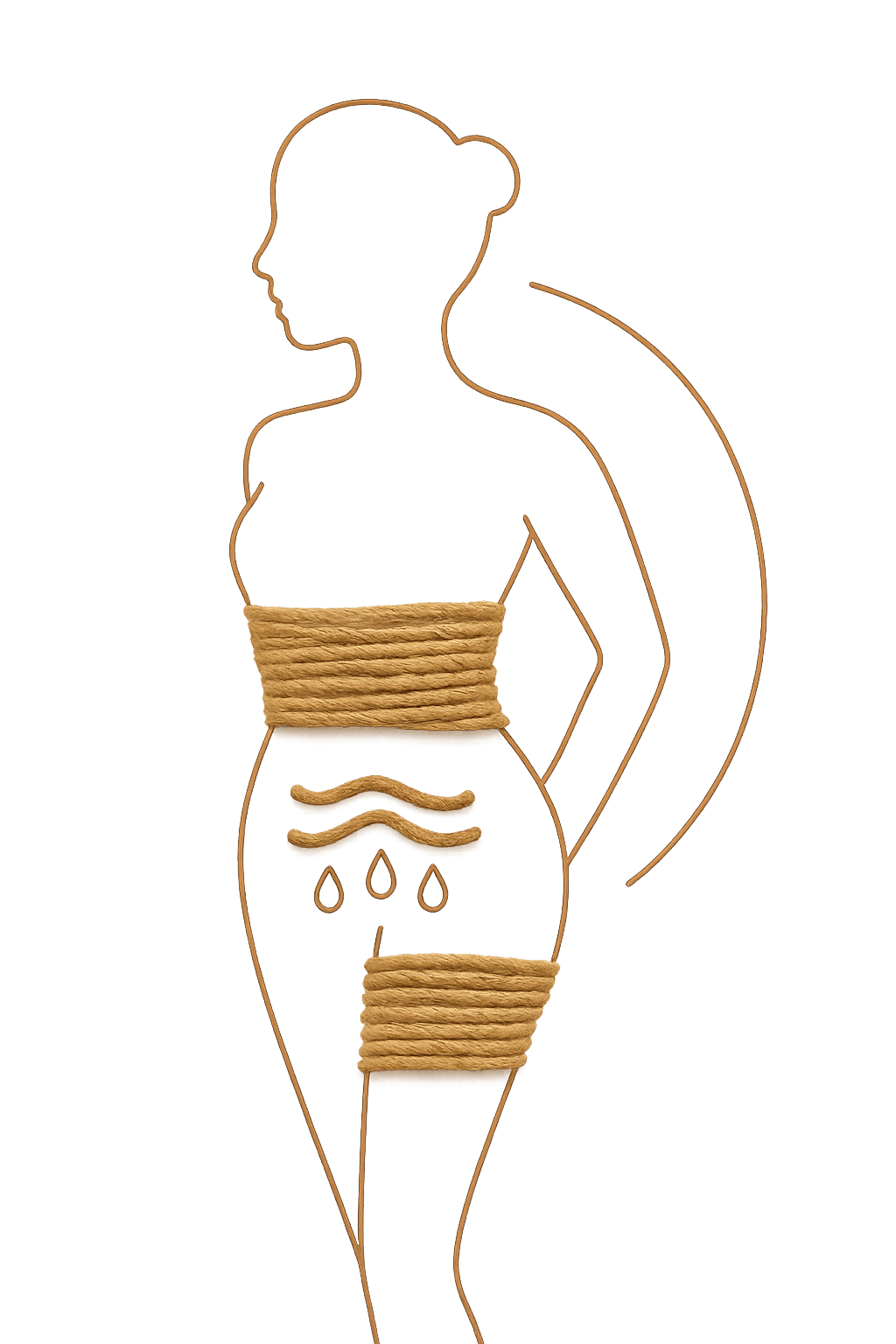 Womans silhouette with infrared body wrap